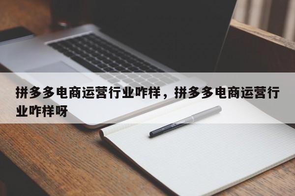 拼多多电商运营行业咋样，拼多多电商运营行业咋样呀