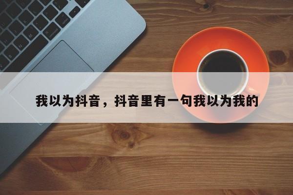 我以为抖音，抖音里有一句我以为我的